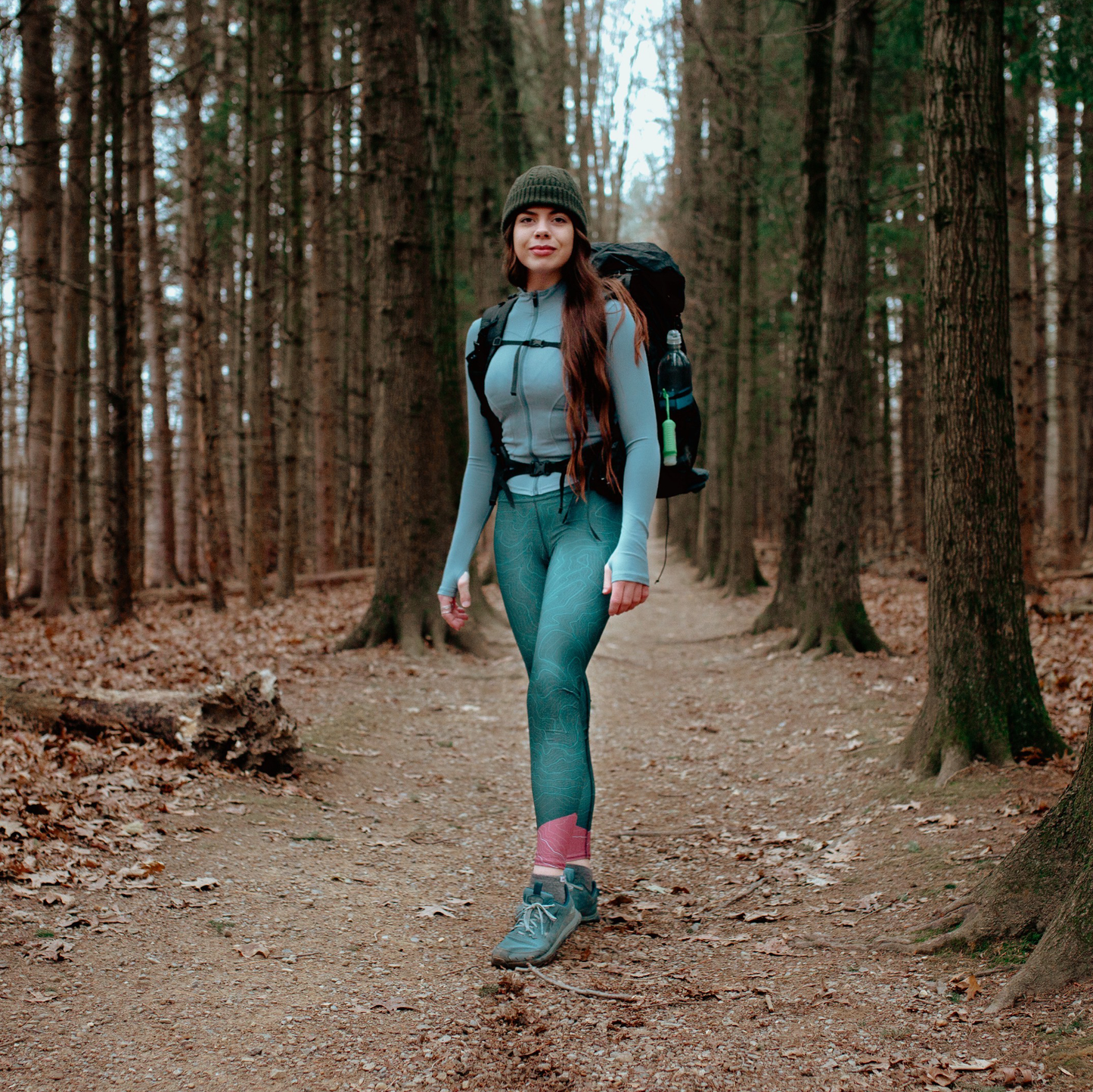 The Trek Shaded Seafoam TOPO Women's Leggings