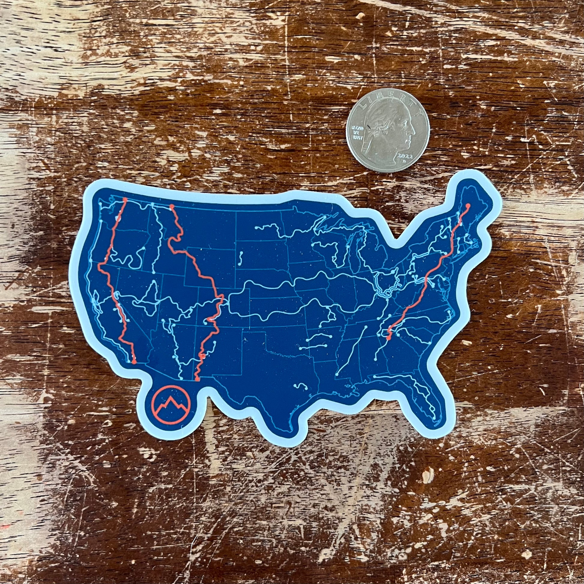 Blueprint Long Trail Map Sticker – The Trek