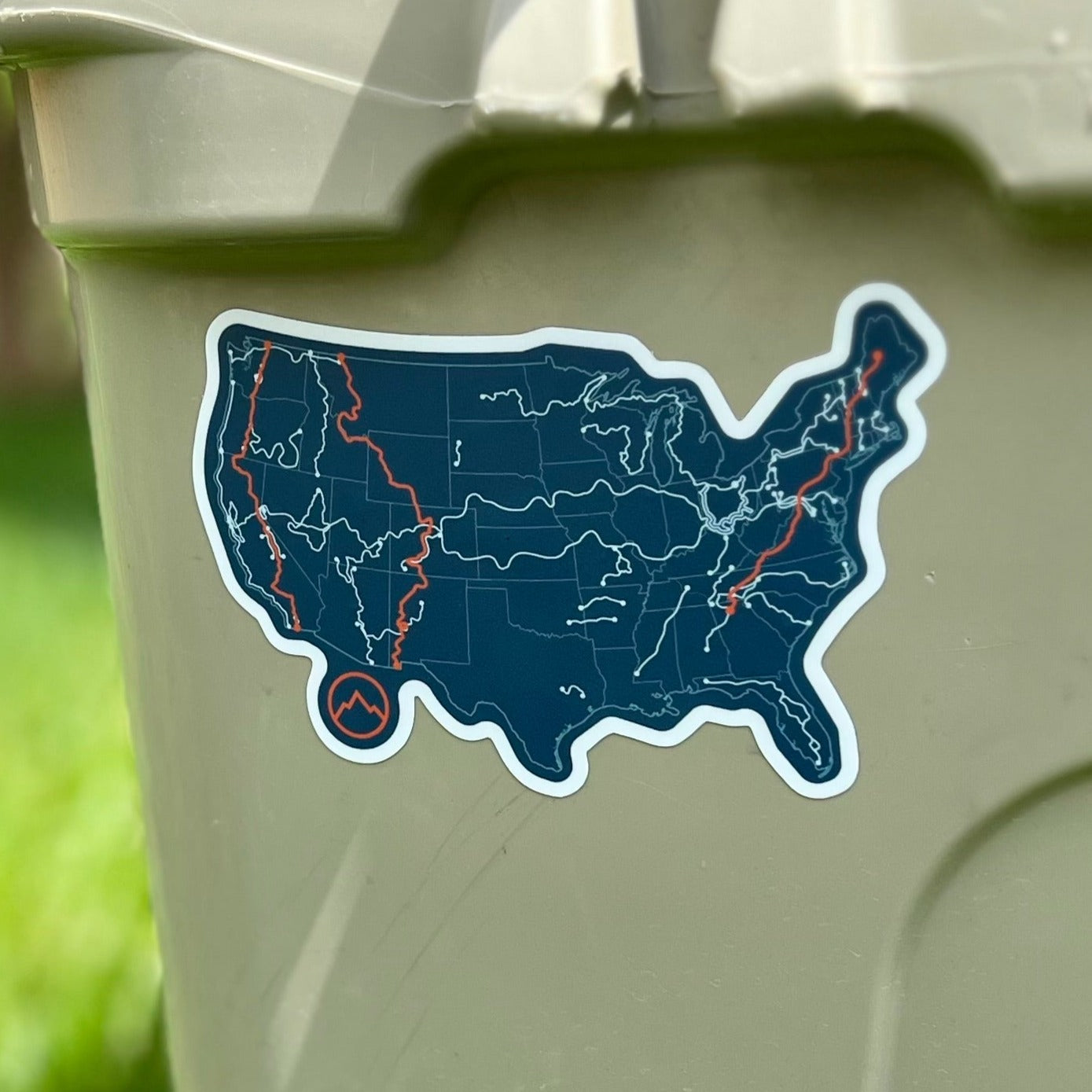 Blueprint Long Trail Map Sticker – The Trek