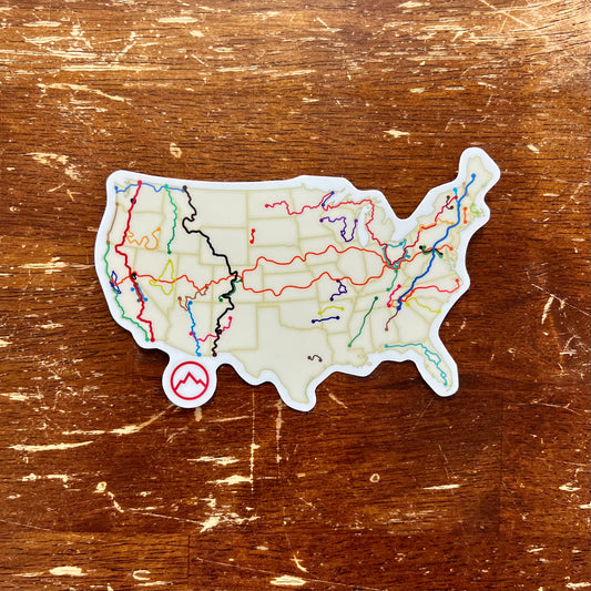 Trail Map Sticker Hiking Stickers – The Trek