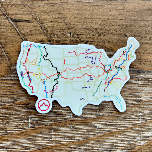 Long Trail Map Sticker