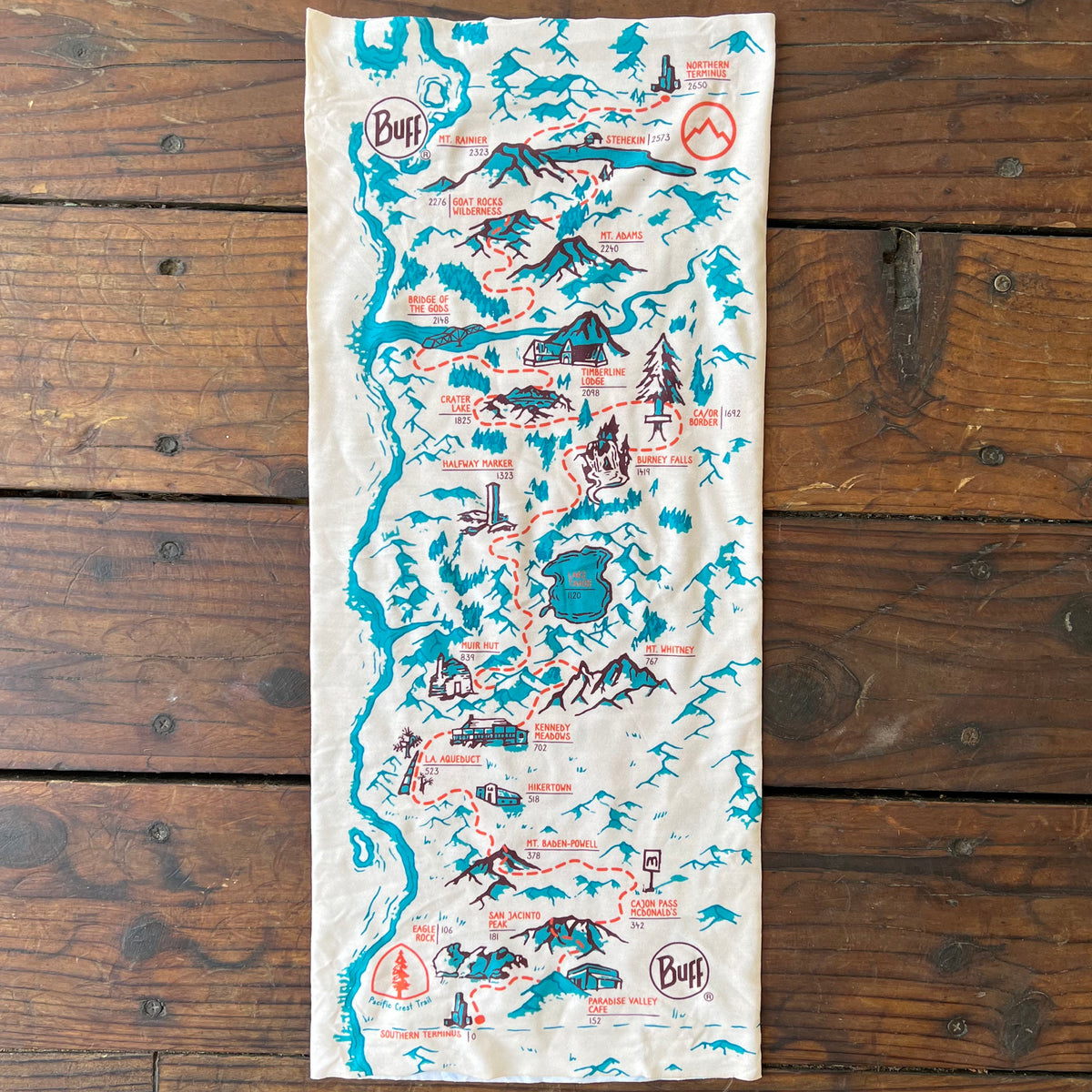 PCT Map BUFF Original Multifunctional Neckwear – The Trek