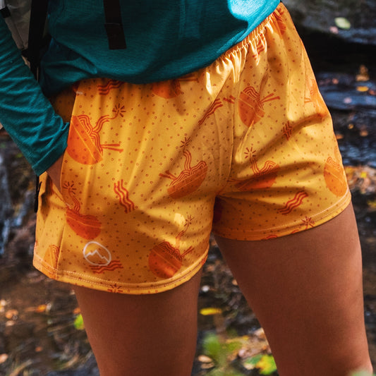Ramen Bomb Women's Trail Shorts (Amber)