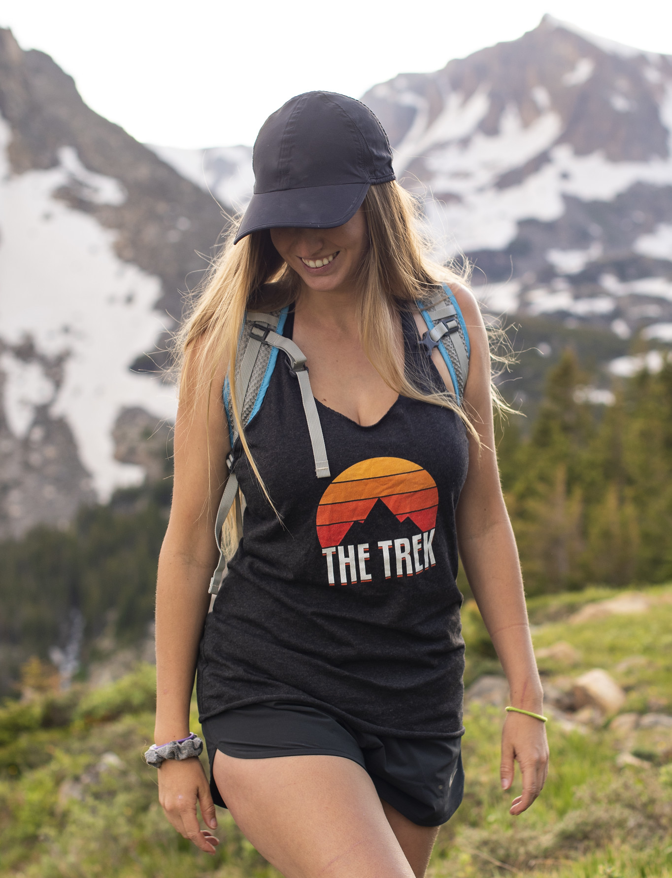 The Trek's Retro Sunrise Women's Racerback Tank