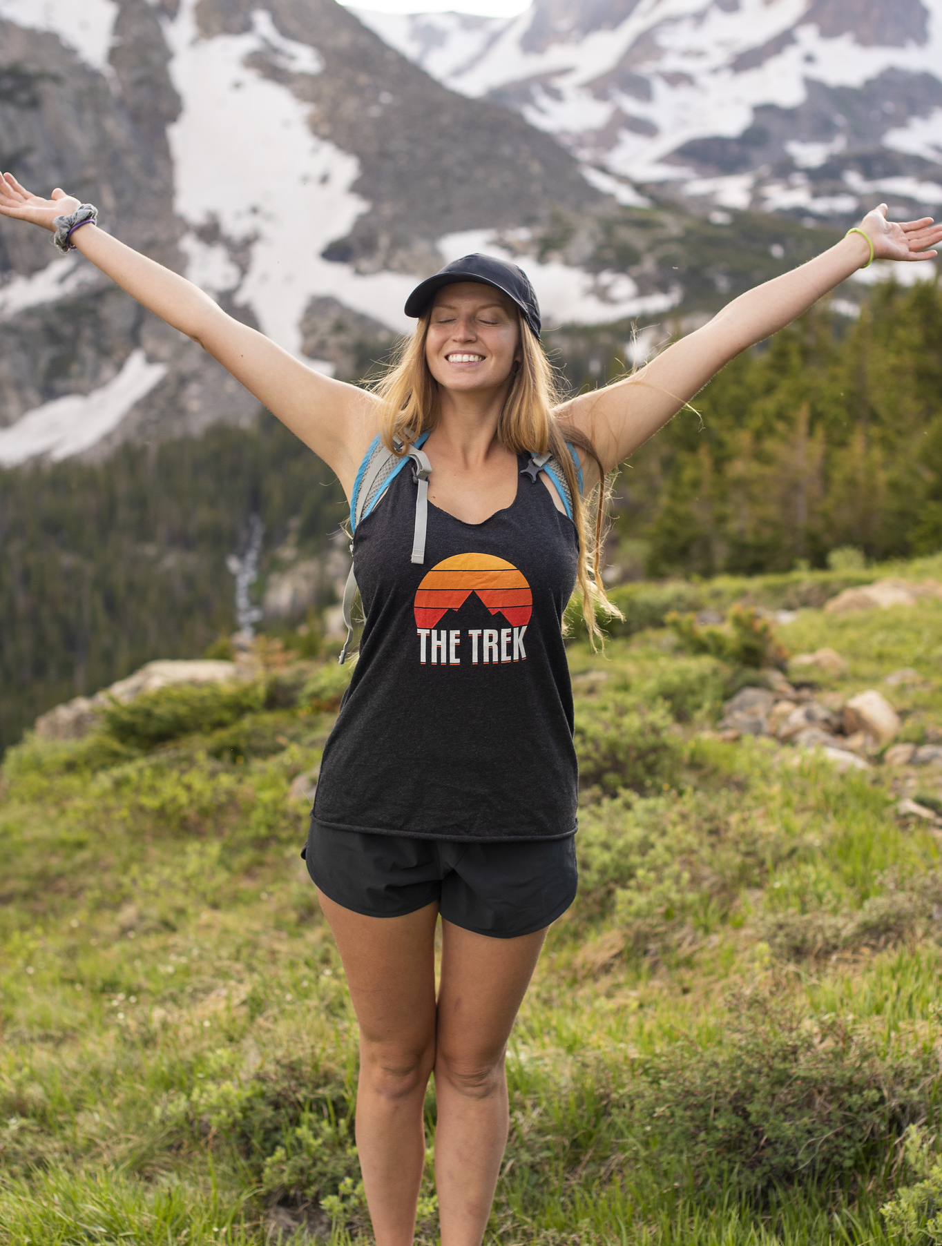 The Trek's Retro Sunrise Women's Racerback Tank